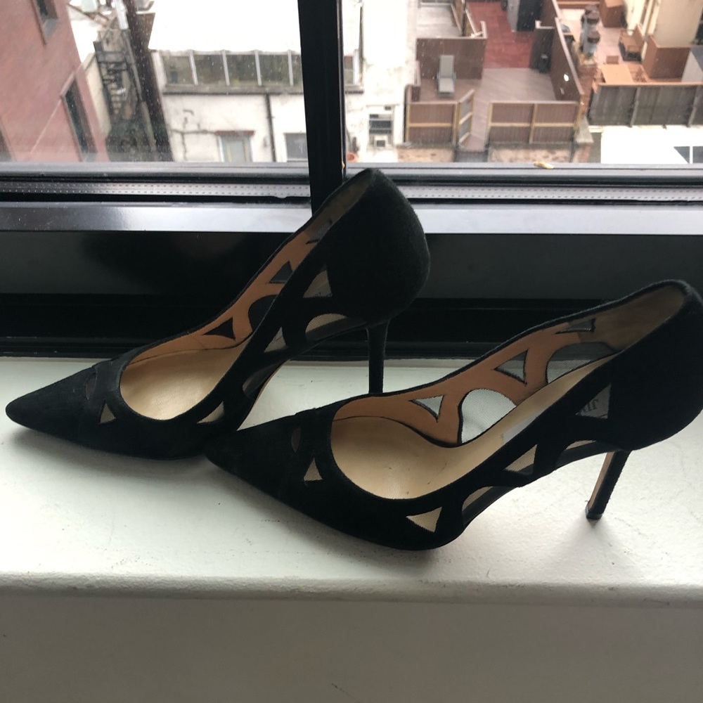 Jimmy Choo Black Pumps. 3.5 Inch Heel.